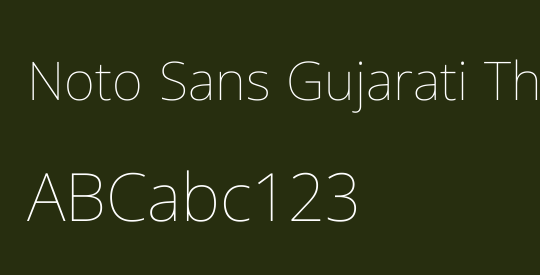 Noto Sans Gujarati Thin