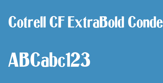 Cotrell CF ExtraBold Condensed
