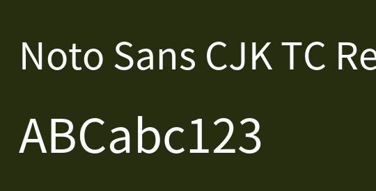 Noto Sans CJK TC Regular