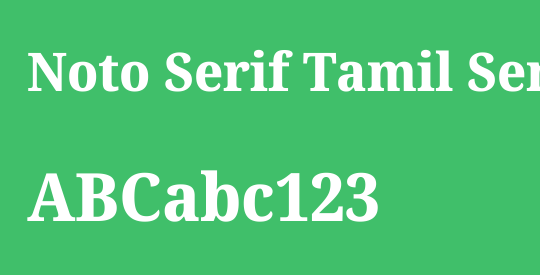 Noto Serif Tamil SemiCondensed ExtraBold