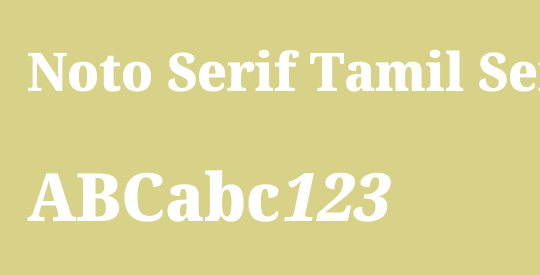 Noto Serif Tamil SemiCondensed Black