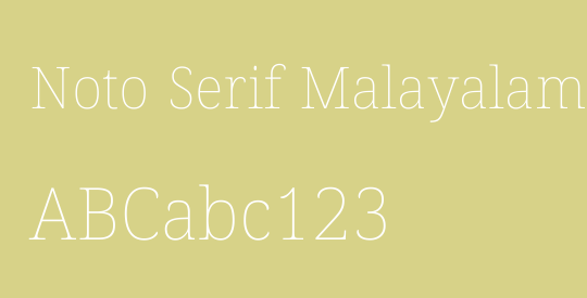 Noto Serif Malayalam Thin