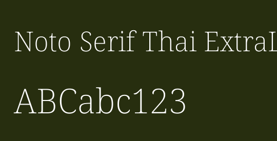 Noto Serif Thai ExtraLight