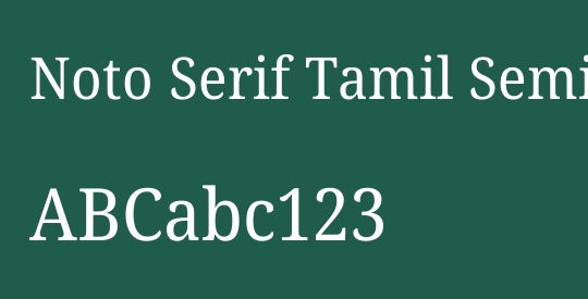 Noto Serif Tamil SemiCondensed