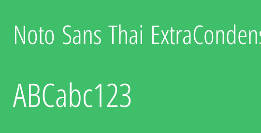 Noto Sans Thai ExtraCondensed Light