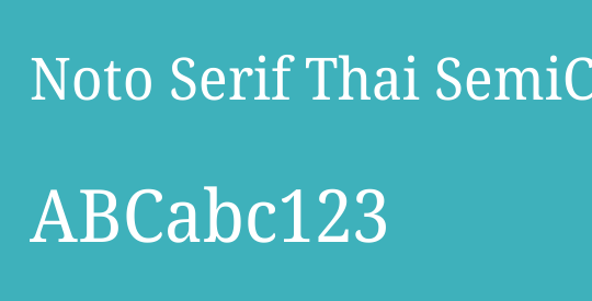 Noto Serif Thai SemiCondensed