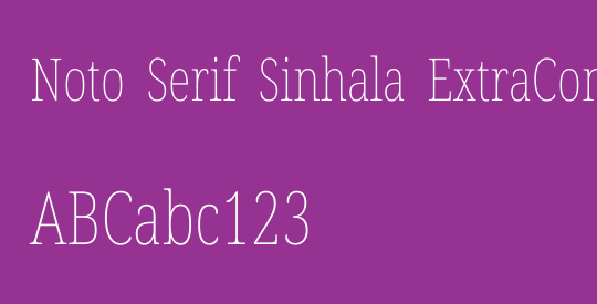 Noto Serif Sinhala ExtraCondensed Thin