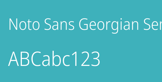 Noto Sans Georgian SemiCondensed Light