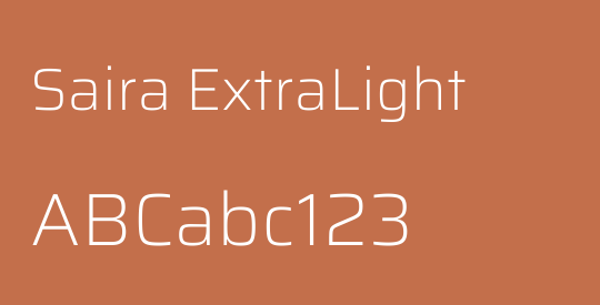 Saira ExtraLight