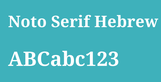 Noto Serif Hebrew