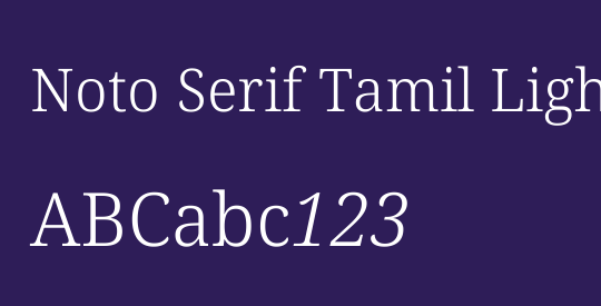 Noto Serif Tamil Light