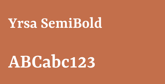 Yrsa SemiBold