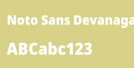 Noto Sans Devanagari SemiCondensed Black