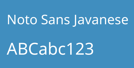 Noto Sans Javanese