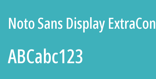 Noto Sans Display ExtraCondensed Medium