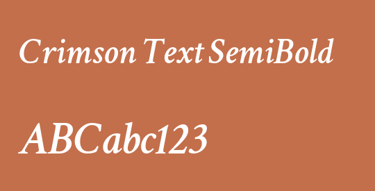 Crimson Text SemiBold