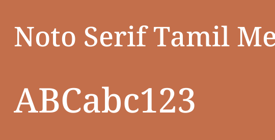 Noto Serif Tamil Medium