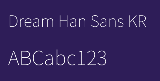 Dream Han Sans KR