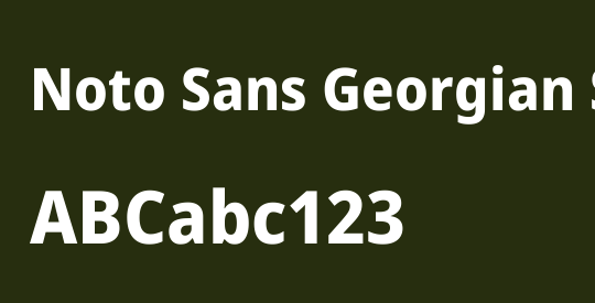 Noto Sans Georgian SemiCondensed ExtraBold