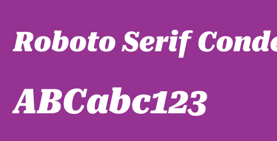 Roboto Serif Condensed Black