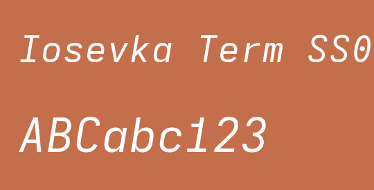 Iosevka Term SS09 Extended