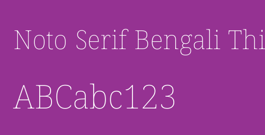 Noto Serif Bengali Thin