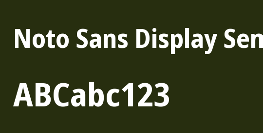 Noto Sans Display SemiCondensed