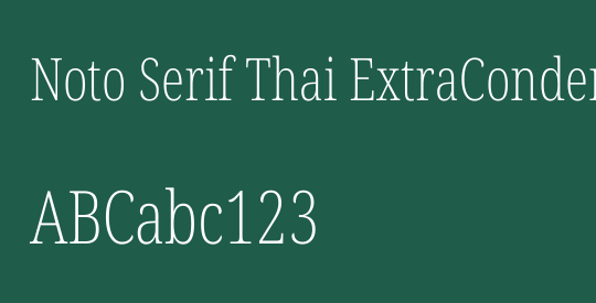 Noto Serif Thai ExtraCondensed ExtraLight