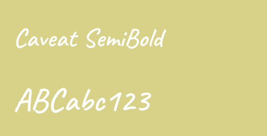 Caveat SemiBold