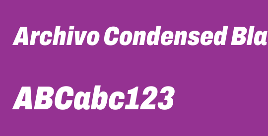 Archivo Condensed Black