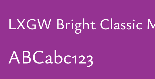 LXGW Bright Classic Medium