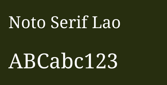 Noto Serif Lao