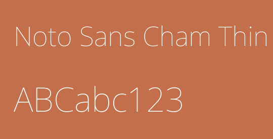 Noto Sans Cham Thin