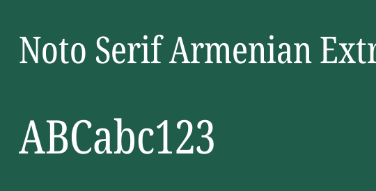 Noto Serif Armenian ExtraCondensed