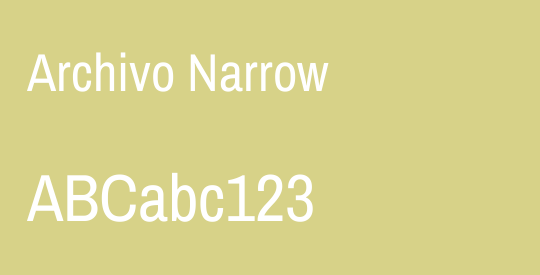 Archivo Narrow