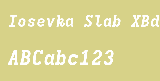Iosevka Slab XBdEx