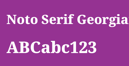 Noto Serif Georgian ExtraBold