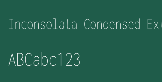 Inconsolata Condensed ExtraLight