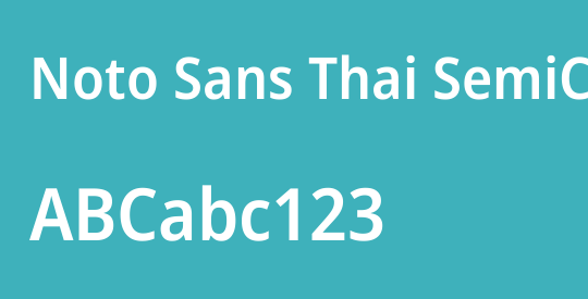 Noto Sans Thai SemiCondensed SemiBold