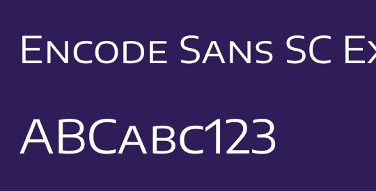 Encode Sans SC Expanded