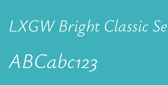 LXGW Bright Classic SemiLight