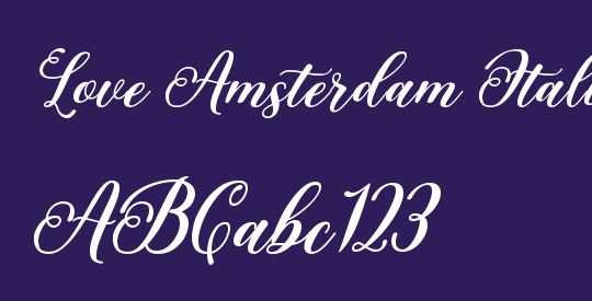 Love Amsterdam Italic