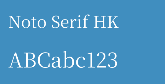 Noto Serif HK