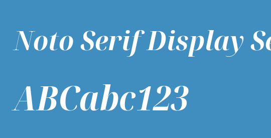 Noto Serif Display SemiCondensed