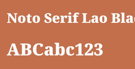 Noto Serif Lao Black