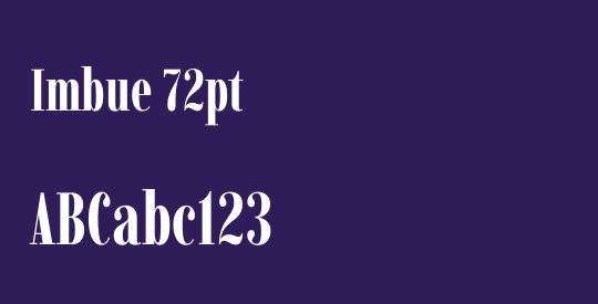 Imbue 72pt