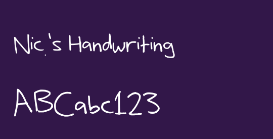 Nic's Handwriting
