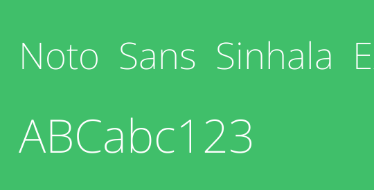 Noto Sans Sinhala ExtraLight