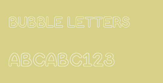 Bubble Letters