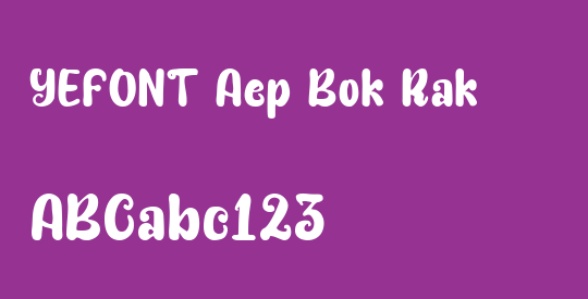 YEFONT Aep Bok Rak